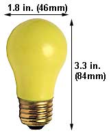 Incandescent Colored A Lamps 40A15/Y