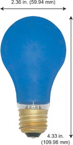 Incandescent Colored A Lamps 60A99/DARK BLUE 130V