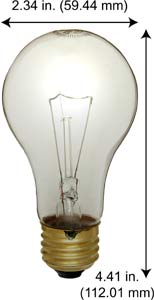 Incandescent Incandescent A19 K35A19K/CL 120-130V  CLOSE OUT
