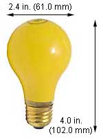 Incandescent Incandescent A19 60A99Y BUG YELLOW