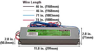Ballasts Fluorescent Electronic Ballasts T12 EL1110-277HF