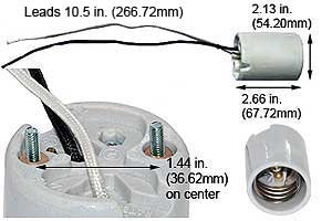 Sockets H.I.D. Sockets E39 Mogul #10 MOGUL WITH 10.5 INCH LEADS 4KV