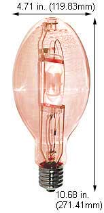 H.I.D. Metal Halide BT37 - ED37 M400U/PDX CLEAR PINK