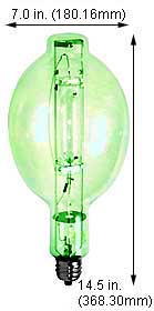 H.I.D. Metal Halide BT56 M1000U/GDX CLEAR GREEN