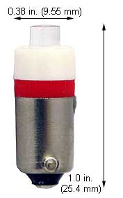Incandescent Miniature T2.5 120MB/LED/RED