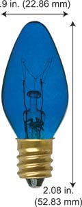 Incandescent Christmas Bulbs - Strings C7 Bulbs 7C7TB TWINKLE 130V        *