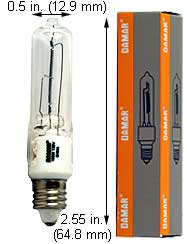***CLOSEOUT*** Tungsten Halogen(Quartz) Tubular 100QCLMC-WB 