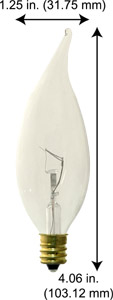 Incandescent Incandescent Flame 40CFC 12V CLEAR FLAME 32MM