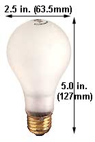 Shatter Resistant Incandescent Safe-Shield A Lamps 150A21IFRS/SS  SAFE-SHIELD