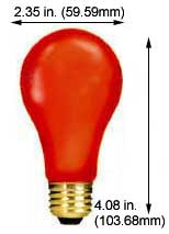 Incandescent Colored A Lamps 25ARS/R