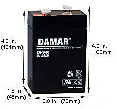 Specialty Batteries Emergency Light Batteries DP-640/DP-645