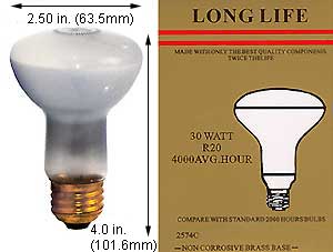 Incandescent Incandescent R20 30R20/FL 130V 4000 HR