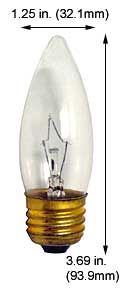 Incandescent Shatter Resistant Decorative 60ETC/SS 130V SAFE-SHIELD