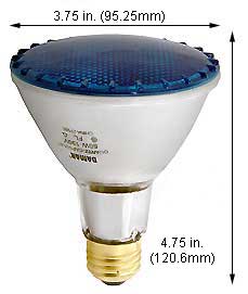 Incandescent Colored Reflector - Par 50PAR30QFL/LN/BLUE