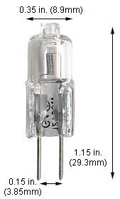 Miniature T2.5 JCX20 CLEAR 12V XENON