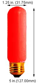 Incandescent Colored Chandelier 25T10/RED 130V