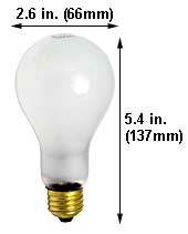 Incandescent Incandescent A21 100A21RS ROUGH SERVICE