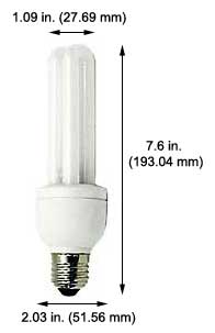 Fluorescent Compact Fluorescent Double Twin Medium Screw EL20W/27K TWIN TUBE