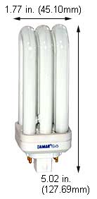 Fluorescent Compact Fluorescent DLS(SLS) Shape Medium Screw CFM18W/GX24Q-2/841/DLS