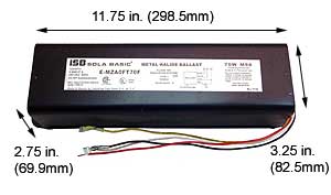 Ballasts Metal Halide - Mercury Vapor Ballasts 70W M.H. Ballasts 72C5280NP001/ E-MZAOFT70F