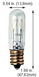 Incandescent Incandescent T4.5 7T4 1/2/CL/E12 250V