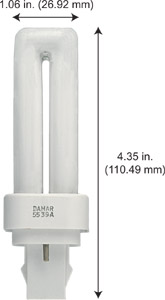 Fluorescent Compact Fluorescent Double Twin Shape(2pin) F9DTT/827