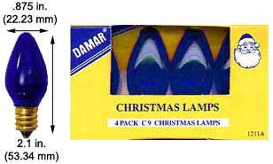 Incandescent Christmas Bulbs - Strings C7 Bulbs 7C7TB