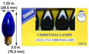 Incandescent Christmas Bulbs - Strings C9 Bulbs 7C9TB