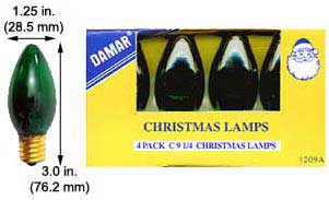 Incandescent Christmas Bulbs - Strings C9 Bulbs 7C9TG