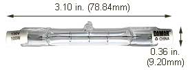 Tungsten Halogen(Quartz) Tungsten Halogen J 100T3QCL 79MM