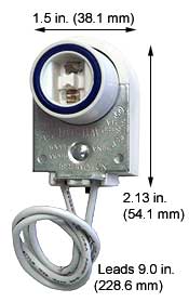 Fluorescent Fluorescent Sockets Recessed DC Sockets (HO - VHO) 782 HO-Vertical Snap In