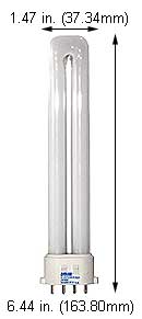 Fluorescent Compact Fluorescent Single Twin Tube F13TT/DS/E/827/2GX7
