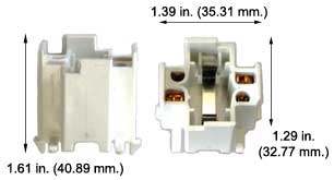 Fluorescent Fluorescent Sockets Compact Fluorescent Sockets 18W 4 PIN QUAD TWIN TUBE