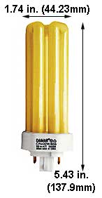 Fluorescent Compact Fluorescent Triple Twin Shape(4pin) CFM32W/GX24Q-3/YELLOW