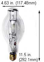 H.I.D. Metal Halide BT37 - ED37 MS360/BU/4K 