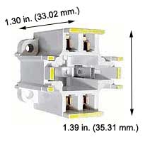 Fluorescent Fluorescent Sockets Compact Fluorescent Sockets 42W 4 PIN TRIPLE TWIN TUBE