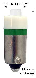 Incandescent Miniature T2.5 120MB/LED/GREEN