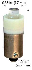 Incandescent Miniature T2.5 120MB/LED/WHITE