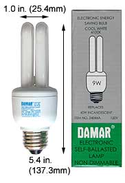 Fluorescent Compact Fluorescent Double Twin Medium Screw EL9W/DTT/41K