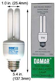 Fluorescent Compact Fluorescent Double Twin Medium Screw EL9W/DTT/27K