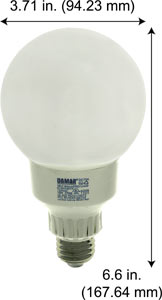 Fluorescent Compact Fluorescent Globe Shape (G30) EG20W/G30/27K