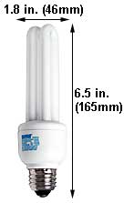 Fluorescent Compact Fluorescent Double Twin Medium Screw EL15W/DTT/5K E26