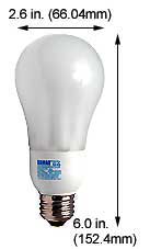 Fluorescent Compact Fluorescent A Shape Medium Screw EL15W/A21/5K