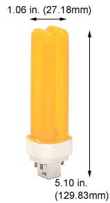 Fluorescent Compact Fluorescent Double Twin Shape(4pin) F13DDTT/DE/YELLOW