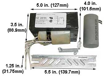 Ballasts Metal Halide - Mercury Vapor Ballasts 250W M.H. - M.V. Ballasts 250WMH/MV