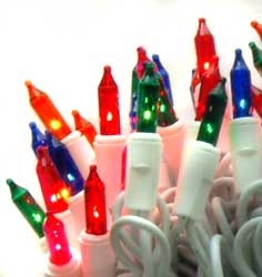 Incandescent Christmas Bulbs - Strings Mini Strings 100LT-MINI-MULTI 31FT