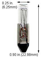 Incandescent Miniature T2 6ESB  