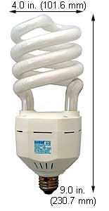 Fluorescent Compact Fluorescent Super Spiral Medium Screw HS45SL/27K 120V SUPER SPIRAL