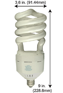 Fluorescent Compact Fluorescent Super Spiral Medium Screw HS45SL/64K/SS 120V