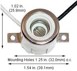 Tungsten Halogen(Quartz) Tungsten Halogen Sockets Quartz E-11 Mini-can E-11 QUARTZ SOCKET